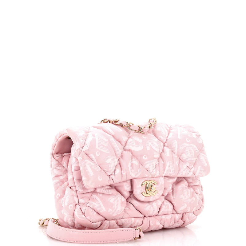 Chanel Puffy Bubbly Cc Flap Bag Quilted