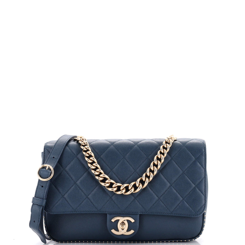 Chanel Chain Handle Cc Flap Bag Quilted