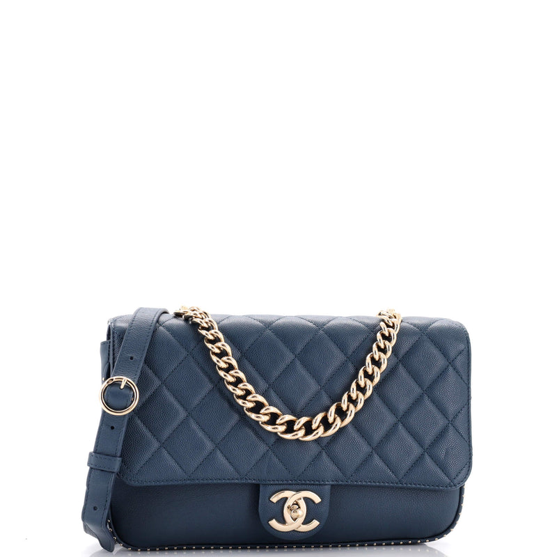 Chanel Chain Handle Cc Flap Bag Quilted