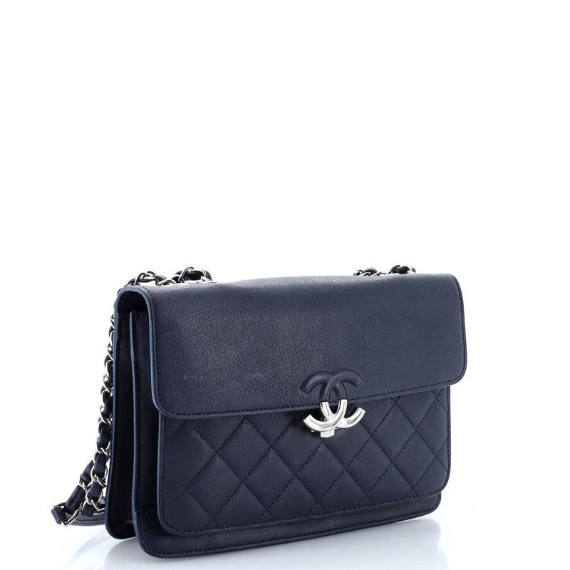 Chanel Cc Box Flap Bag Quilted Calfskin