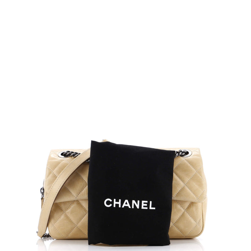 Chanel Duo Color Flap Bag Quilted Glazed