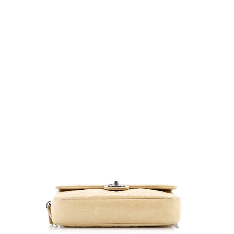 Chanel Duo Color Flap Bag Quilted Glazed