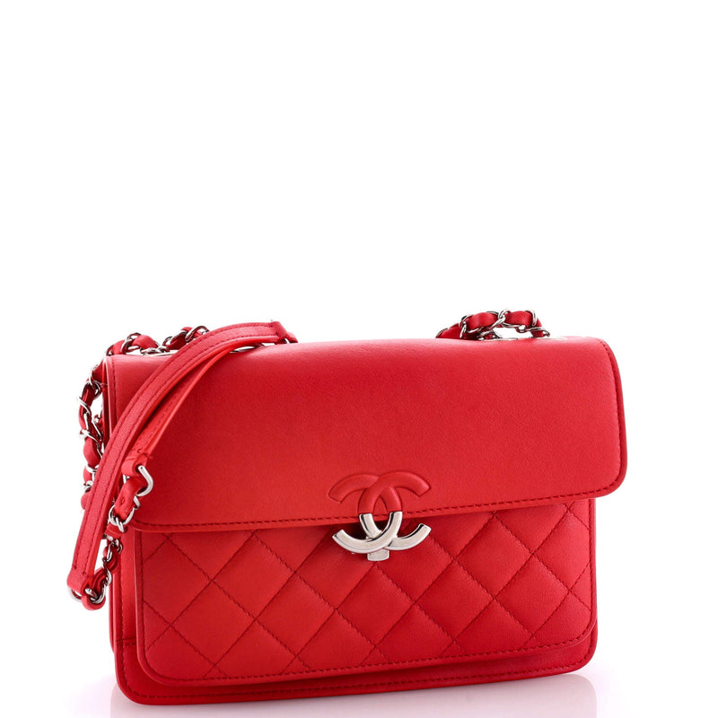 Chanel Cc Box Flap Bag Quilted Calfskin
