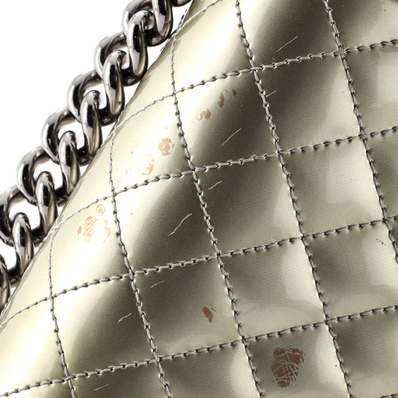 Chanel Boy Flap Bag Quilted Patent Small