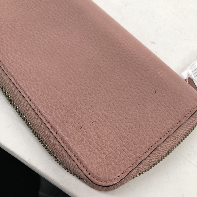 Gucci Long Wallet Cowhide Pink Zipper