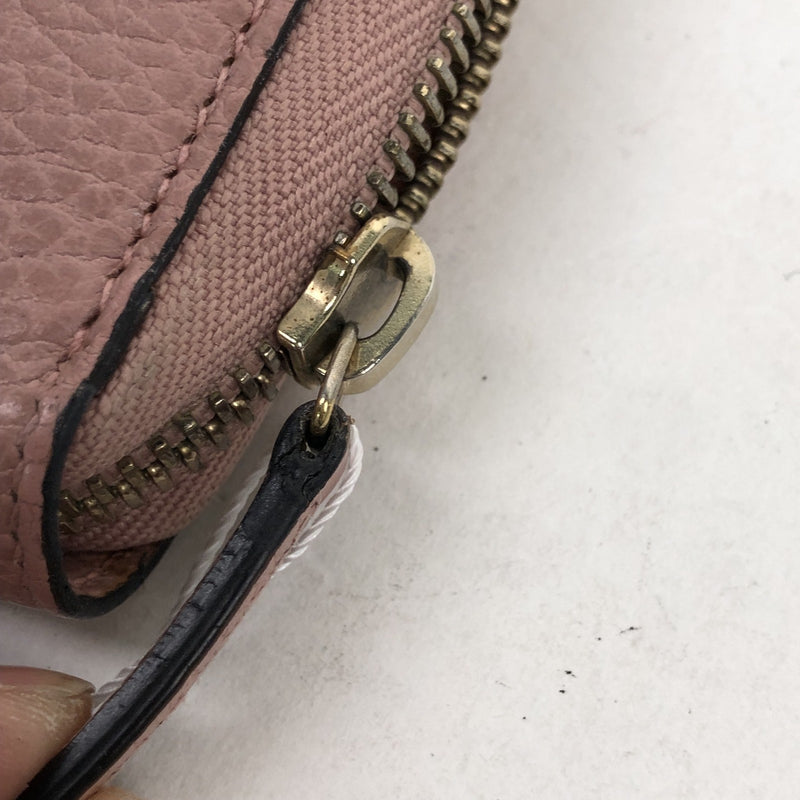 Gucci Long Wallet Cowhide Pink Zipper