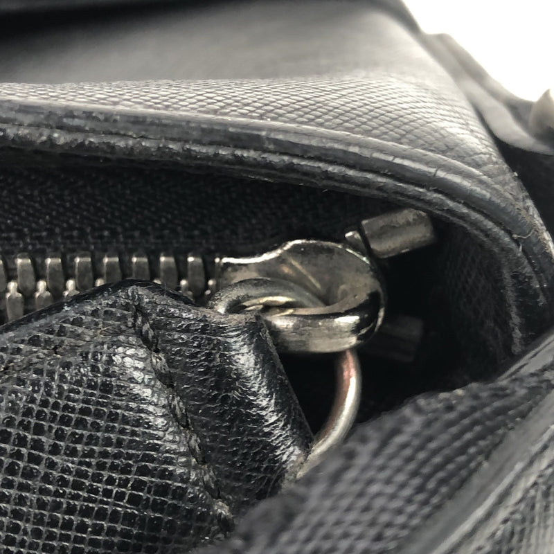 Mcm Leather Flat Messenger Bag Black