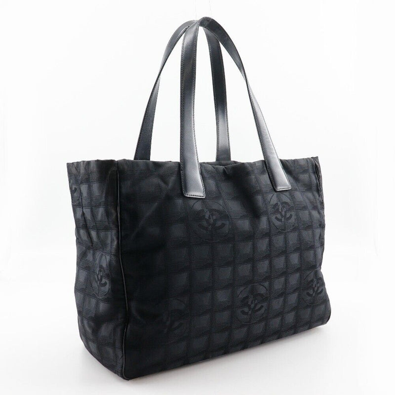 Chanel Tote Mm Bag New Travel Line Black