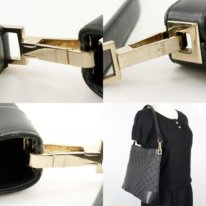 Gucci One Belt Shoulder Bag Black Gg