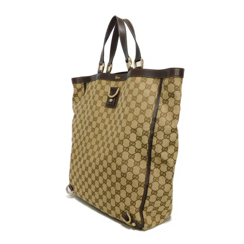 Gucci Abby Tote Bag Logo Brown Calfskin
