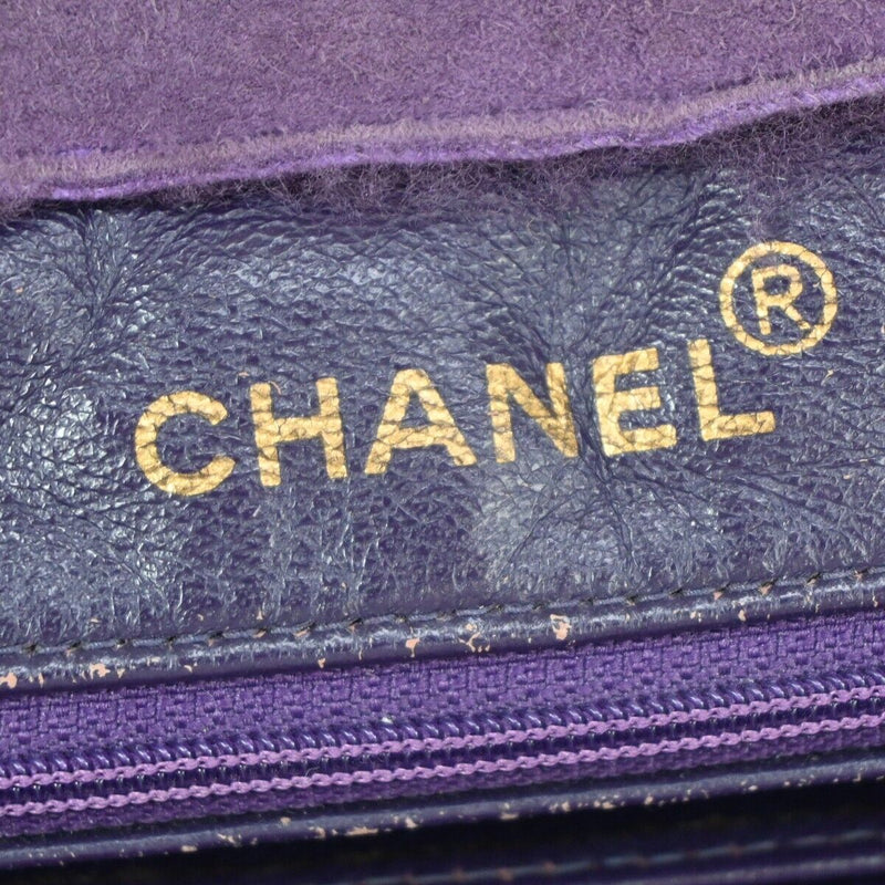 Chanel Cc Logo Hand Tote Bag Fur Suede