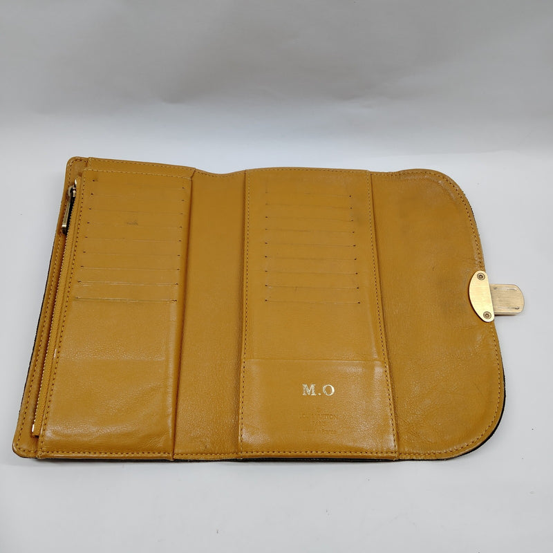 Louis Vuitton Lv Long Wallet Black Denim