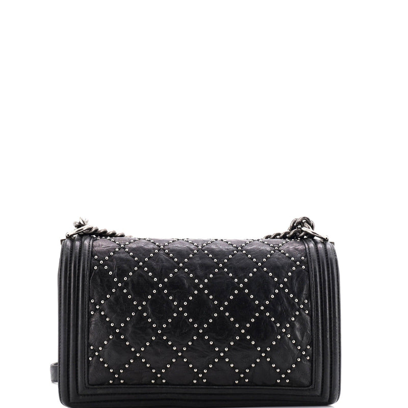 Chanel Boy Flap Bag Studded Quilted