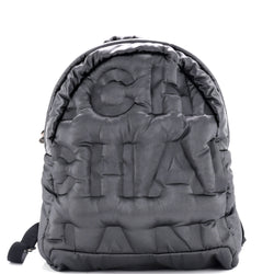 Chanel Doudoune Backpack Embossed Nylon