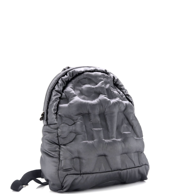 Chanel Doudoune Backpack Embossed Nylon