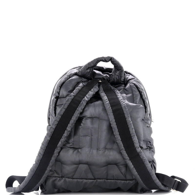 Chanel Doudoune Backpack Embossed Nylon