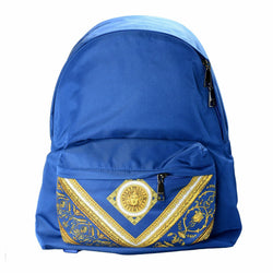 Versace Unisex Blue Barocco Print