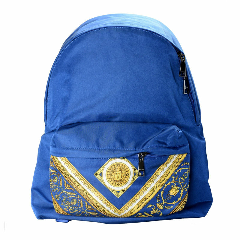 Versace Unisex Blue Barocco Print