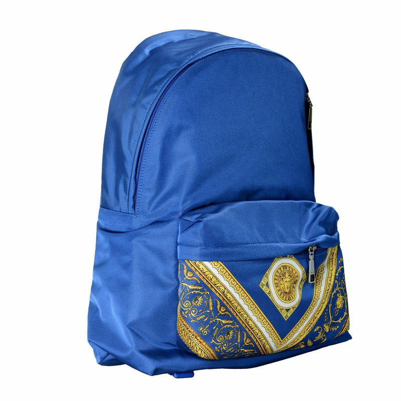 Versace Unisex Blue Barocco Print