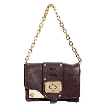 Versace Leather Burgundy Women's