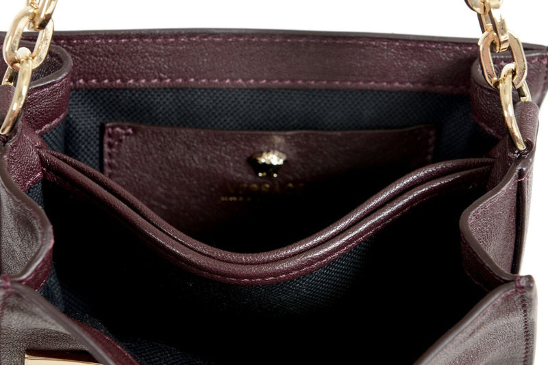 Versace Leather Burgundy Women's