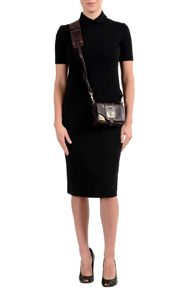 Versace Leather Burgundy Women's