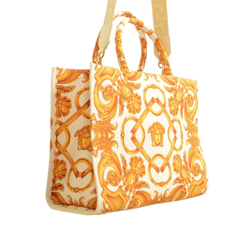 Versace White & Gold Barocco Print