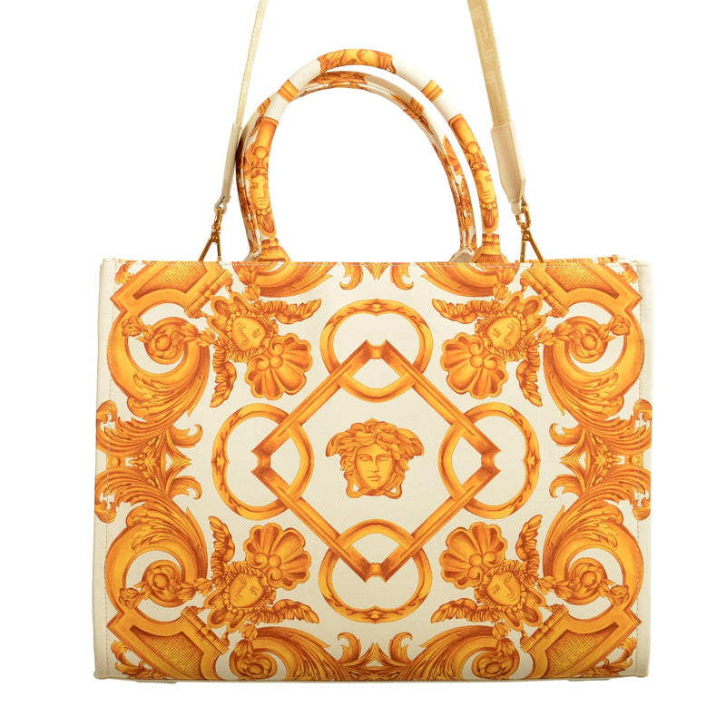 Versace White & Gold Barocco Print