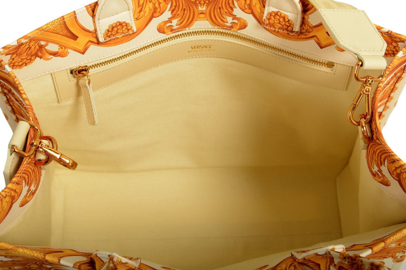 Versace White & Gold Barocco Print