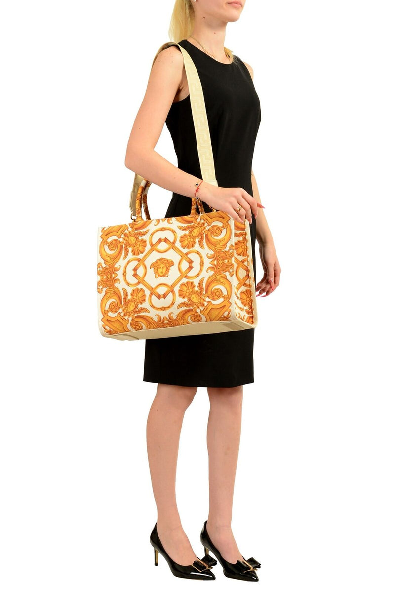 Versace White & Gold Barocco Print