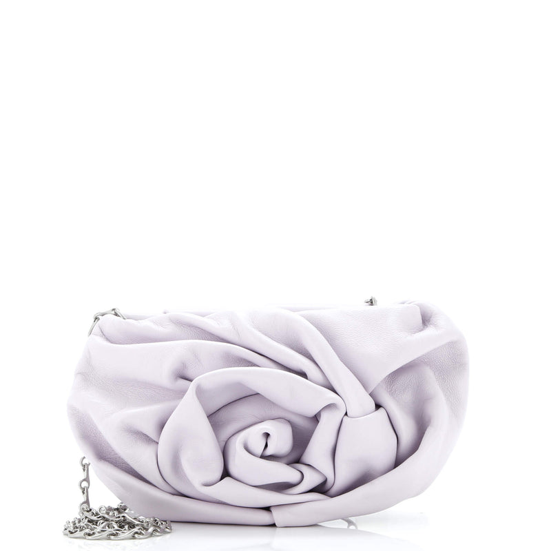 Burberry Rose Chain Clutch Leather