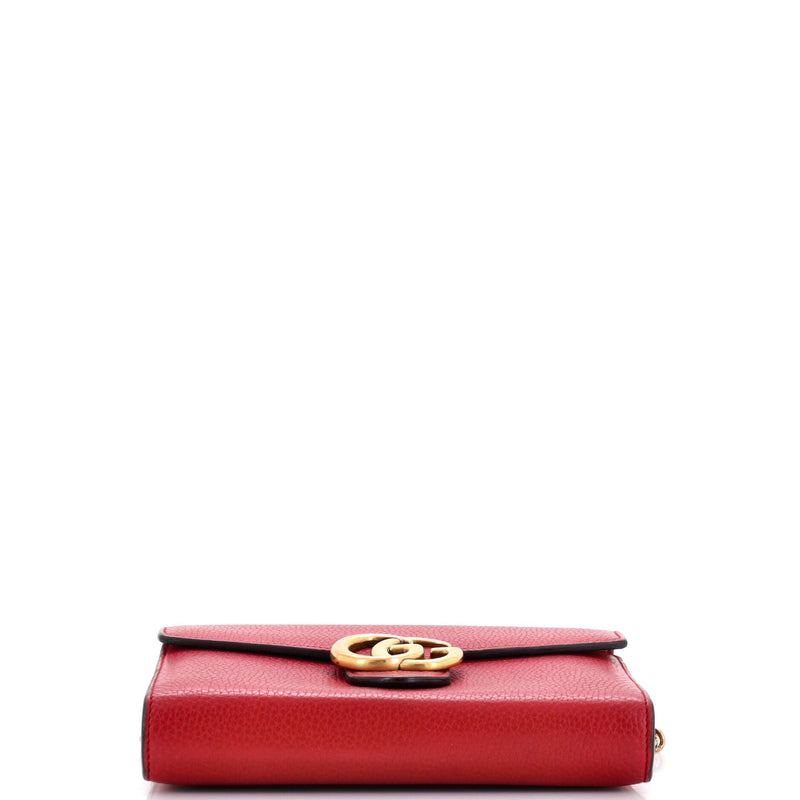 Gucci Gg Marmont Chain Wallet Leather
