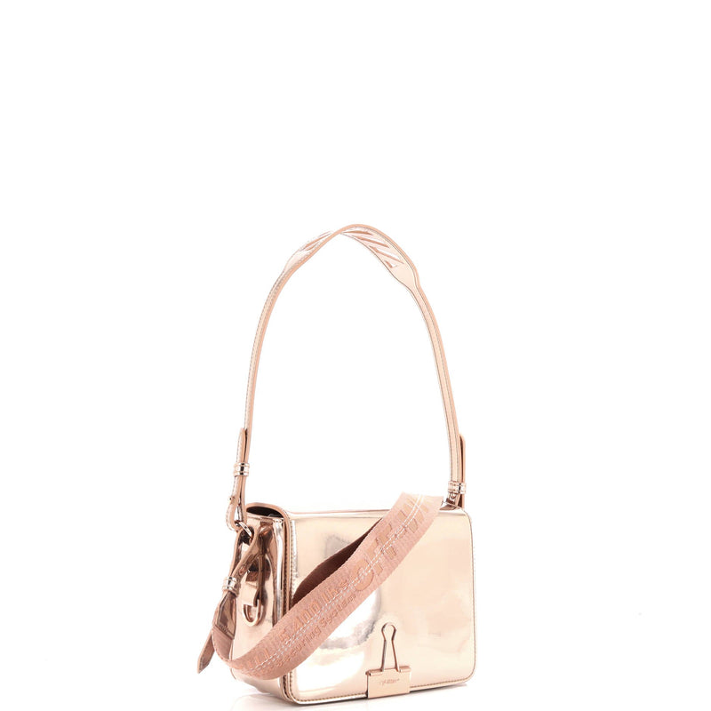 Off White Binder Clip Flap Bag Mirror
