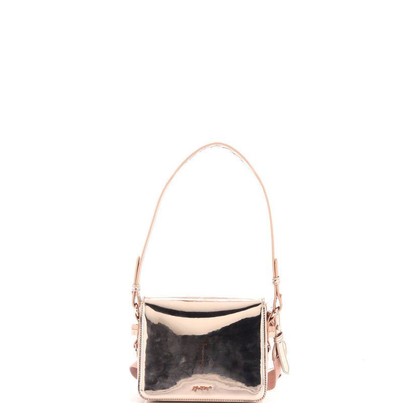 Off White Binder Clip Flap Bag Mirror