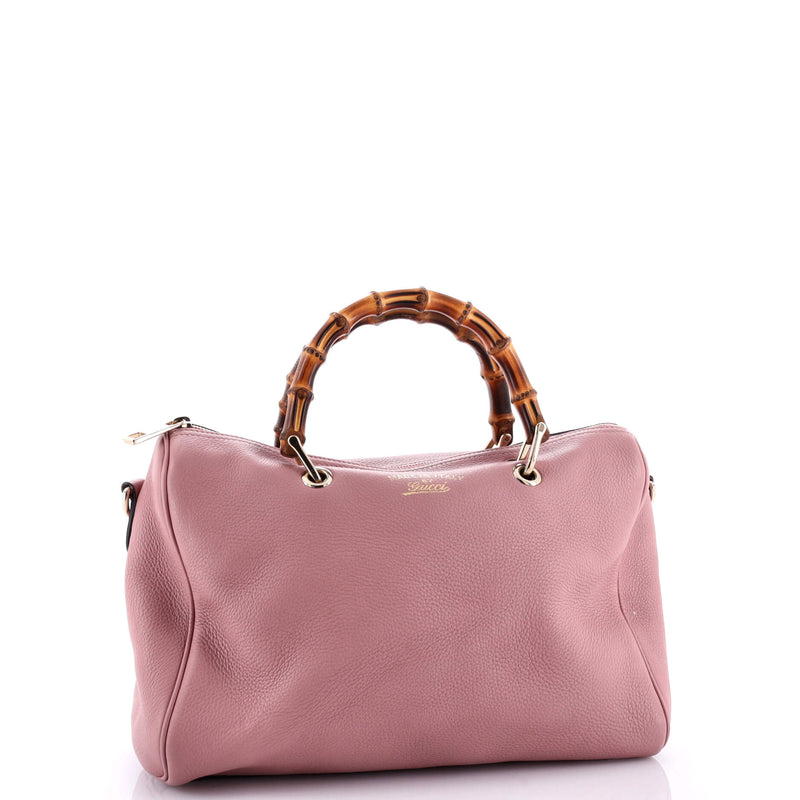 Gucci Bamboo Shopper Boston Bag Leather