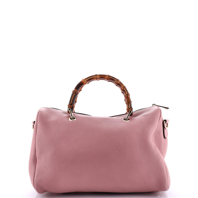 Gucci Bamboo Shopper Boston Bag Leather