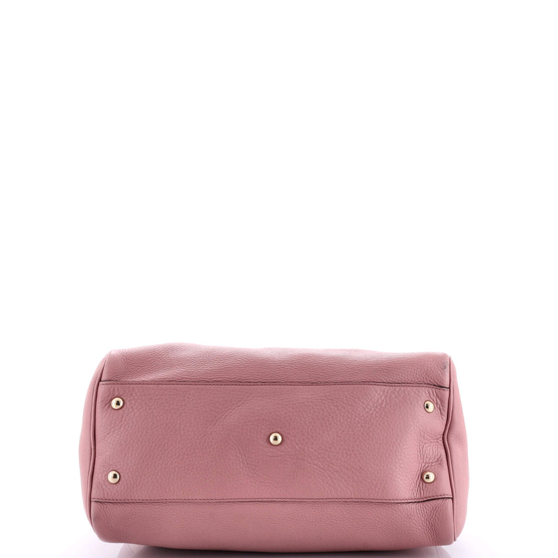 Gucci Bamboo Shopper Boston Bag Leather