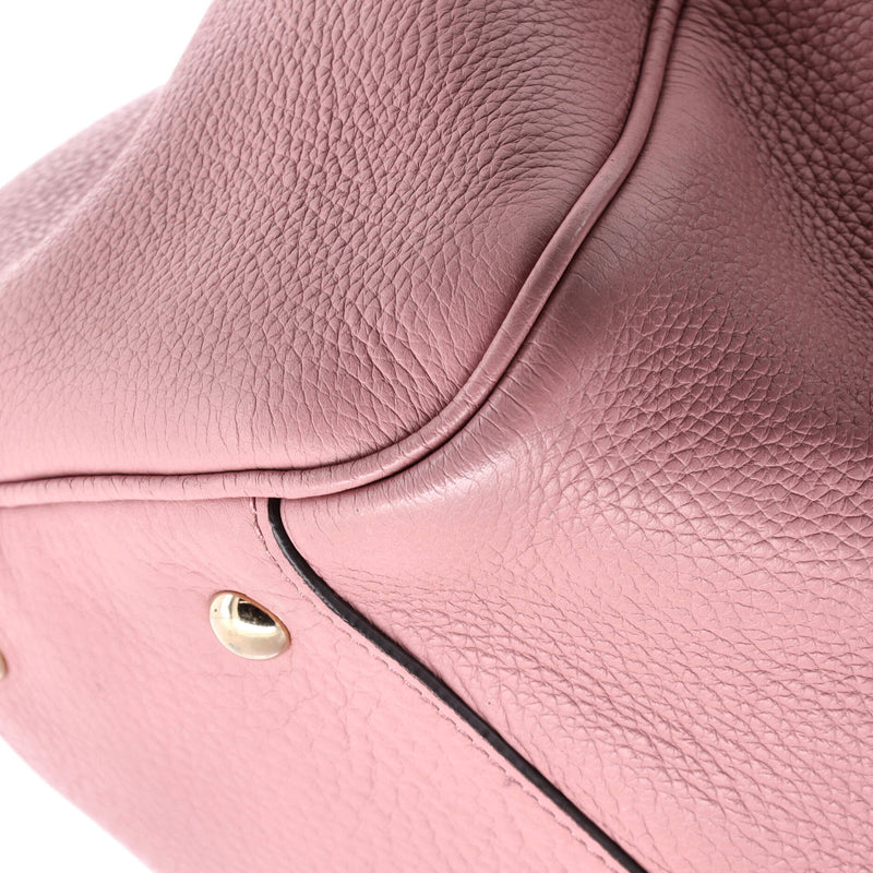 Gucci Bamboo Shopper Boston Bag Leather