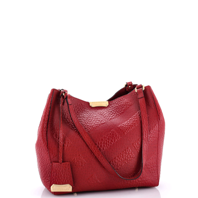 Burberry Canter Tote Check Embossed