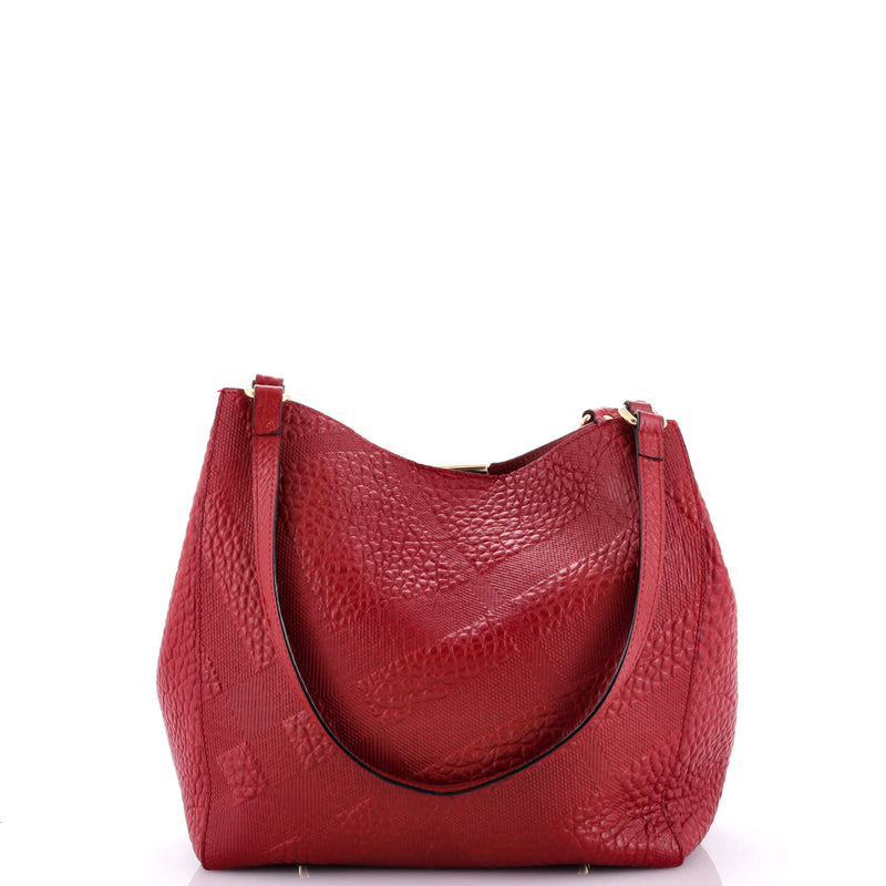 Burberry Canter Tote Check Embossed
