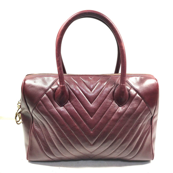 Chanel Hand Bag V Stitch Bordeaux