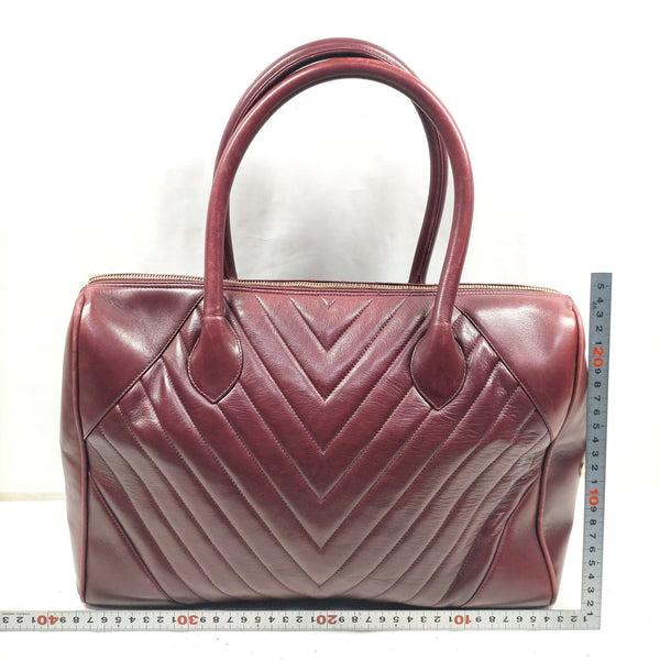 Chanel Hand Bag V Stitch Bordeaux