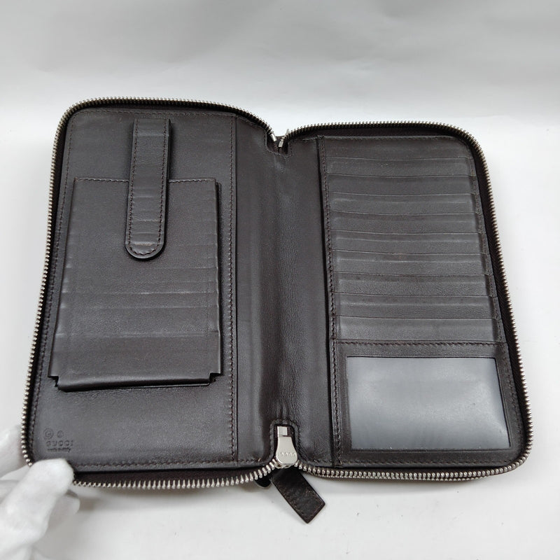 Gucci Long Wallet Brown Leather