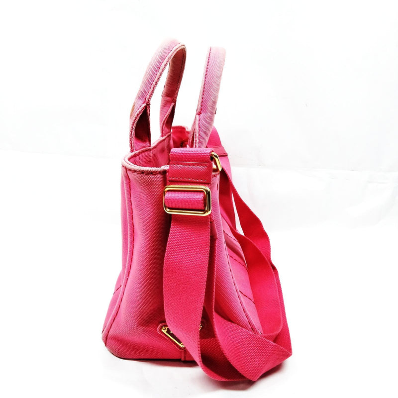 Prada Tote Bag Pink Canvas