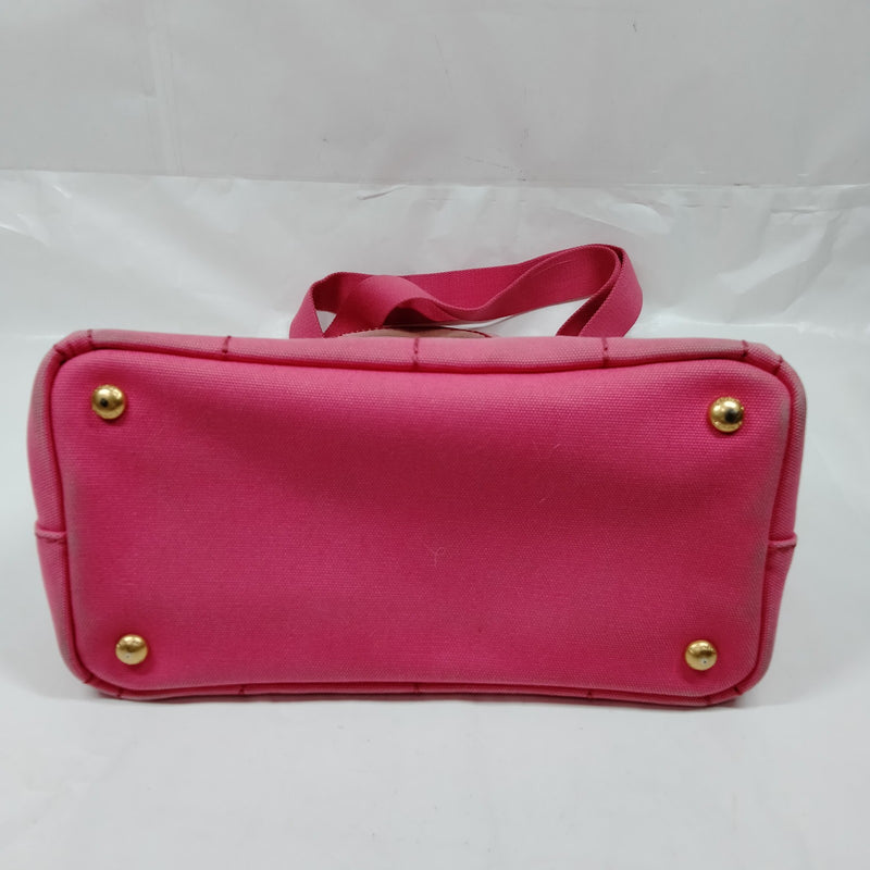 Prada Tote Bag Pink Canvas