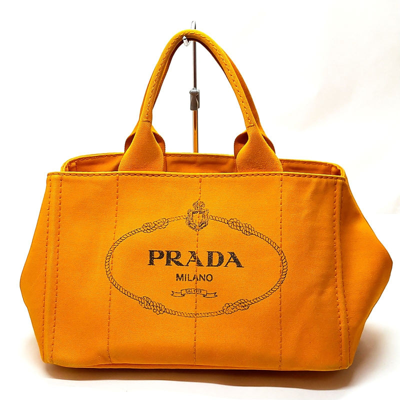 Prada Tote Bag Orange Canvas