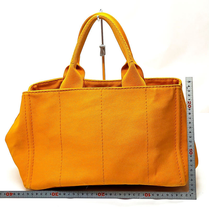Prada Tote Bag Orange Canvas