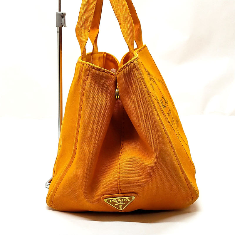 Prada Tote Bag Orange Canvas