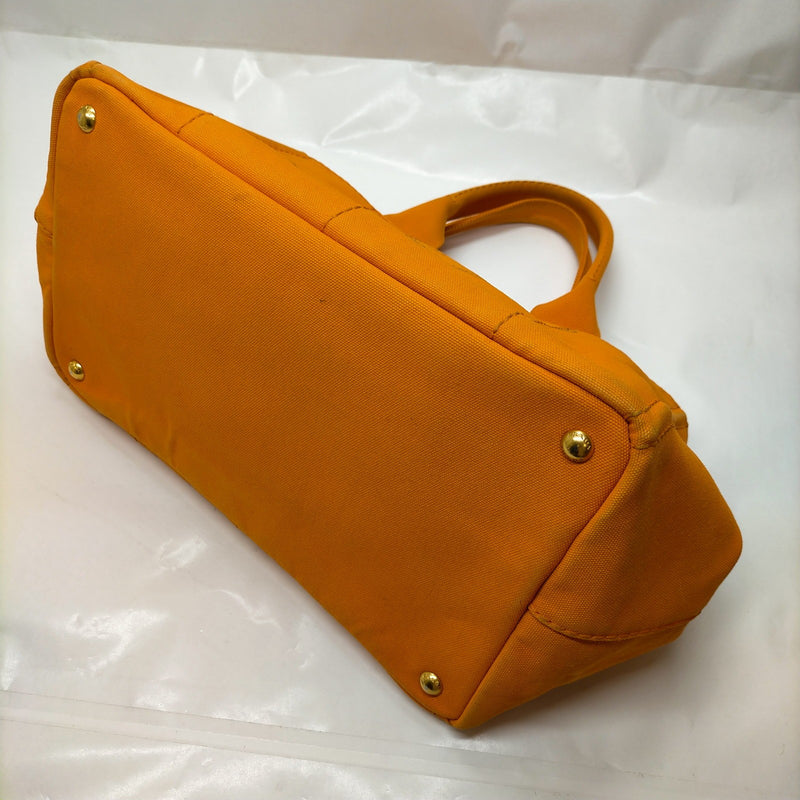 Prada Tote Bag Orange Canvas