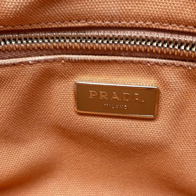 Prada Tote Bag Orange Canvas